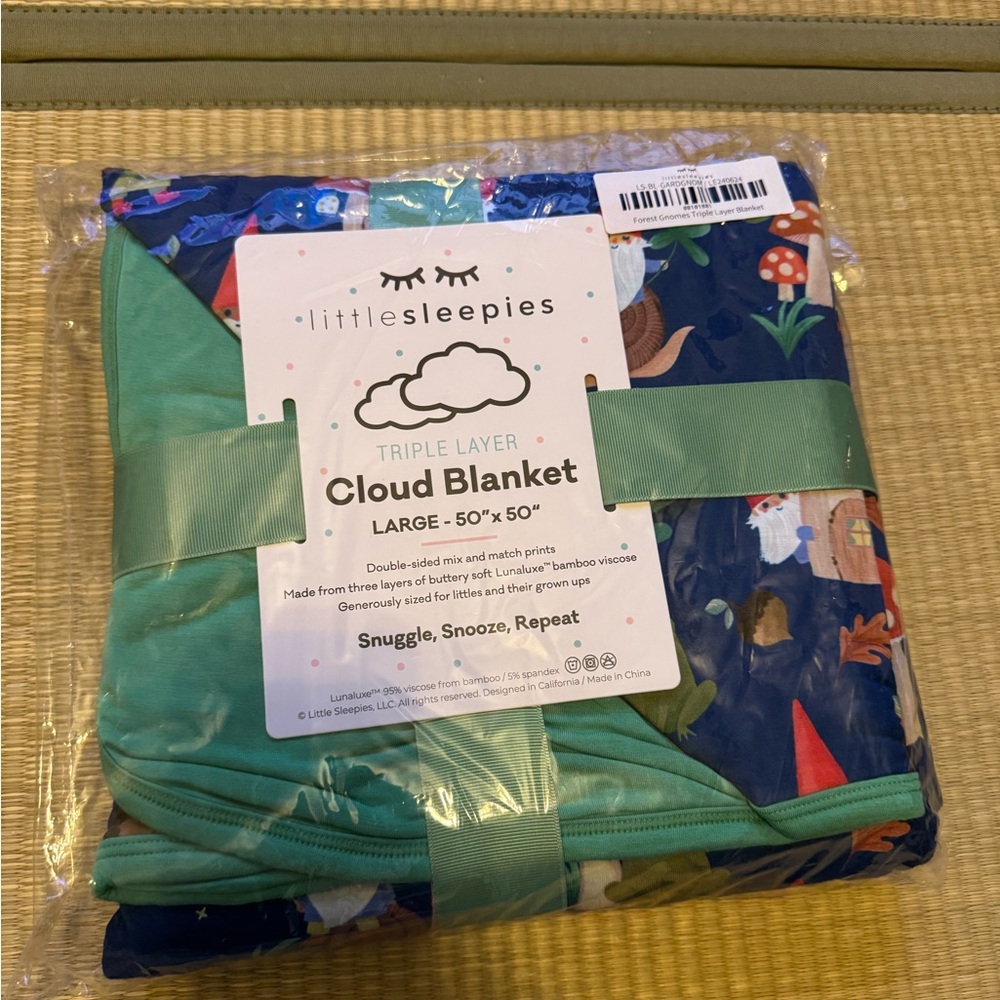 Little Sleepies Forest Gnome Cloud Blanket